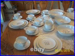 Porzellanfabrik Arzberg Bayern 65 Piece Group Porcelain China PInk & Blue Floral