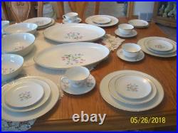 Porzellanfabrik Arzberg Bayern 65 Piece Group Porcelain China PInk & Blue Floral