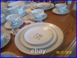 Porzellanfabrik Arzberg Bayern 65 Piece Group Porcelain China PInk & Blue Floral
