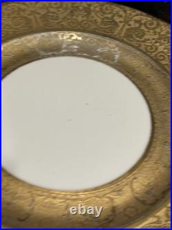 Precious 22k Solid Gold, Encrusted Royal Bavarian Hutschenreuther Plate