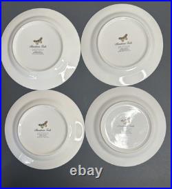 Punch Studio Mandarin Toile Porcelain Salad Plates Set of 4 Butterfly Floral