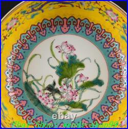 QIanlong Marked Yellow Colour Enamel Porcelain Gilt Lotus writing-brush washer QIanlong Marked Yellow Colour Enamel Porcelain Gilt Lotus writing-brush washer