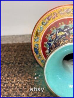 Qianlong Colour Enamel Porcelain Gilt Beauty Belle Flower/ Women Bottle Vase 8