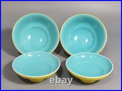 Qianlong Marked Colour Enamel Porcelain Gild Lion Tea Cup Covered Bowl Pair