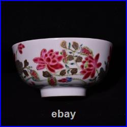 Qing famille rose porcelain bowl with gold-painted flower and bird patterns Qing famille rose porcelain bowl with gold-painted flower and bird patterns