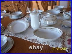 Queen Anne Signature Collection Vtg Porcelain China Grouping 43 Piece Grouping