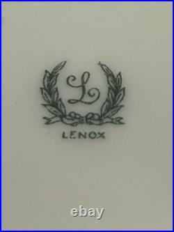 RARE Antique Set of 9 Lenox Pink Dinner Plate with3Gold Greek Key Trim Green Stamp RARE Antique Set of 9 Lenox Pink Dinner Plate with3Gold Greek Key Trim Green Stamp