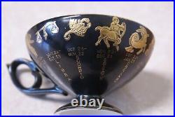 RARE Astrological Zodiac Tarot, China Cup and Saucer STAR, Elegant Gold Gilding