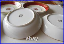 RARE Pattern Lem17 Le Mieux China Hand Decorated 24k Set 5 Soup/Salad Bowls f