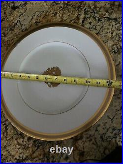 RARE SIGNED Tatiana Faberge Dinner Plate Limoges Porcelain China 24K Gold Rim