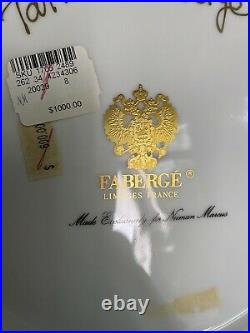 RARE SIGNED Tatiana Faberge Dinner Plate Limoges Porcelain China 24K Gold Rim
