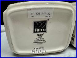 RARE Set of 3 222 Fifth ADELAIDE GOLD Porcelain Storage Canisters New w Tags