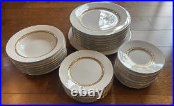 RETRONEU IMPERIAL GOLD SET Porcelain with 22K Gold Band. 44 Piece Service For 8 RETRONEU IMPERIAL GOLD SET Porcelain with 22K Gold Band. 44 Piece Service For 8