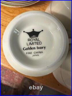 ROYAL LIMITED Golden Ivory Fine China, Set of 8