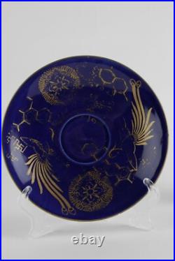Rare 18th century Antique Japanese Chinese export porcelain blue and Gold plates