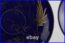 Rare 18th century Antique Japanese Chinese export porcelain blue and Gold plates