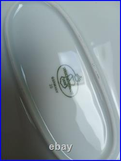 Rare Bareuther Waldsassen Bavaria Germany Serving Bowl Lid Plate Blue Gold Set