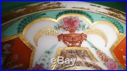 Rare Chinese Antique Export Hand Painted Gold Overglaze Porcelain Plate Saucer
