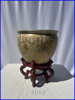 Rare Chinese Porcelain Fish Bowl Planter Tongzhi Mark, Hand-Painted