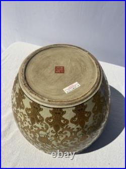 Rare Chinese Porcelain Fish Bowl Planter Tongzhi Mark, Hand-Painted