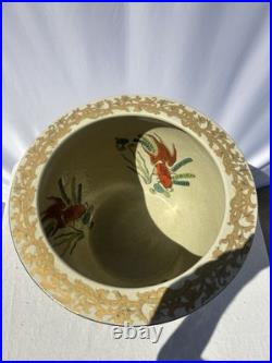 Rare Chinese Porcelain Fish Bowl Planter Tongzhi Mark, Hand-Painted