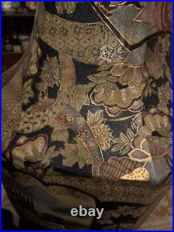 Rare Large China Gold Paint HandPainted Porcelain Antique Vase Stunning