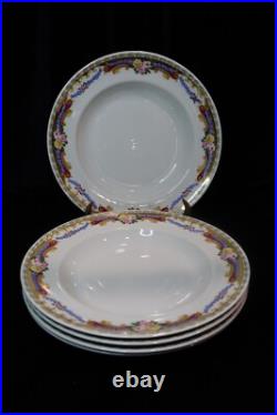 Rare Lg Porcelaine T Limoges Roses Swags Gold Scrolls 5 Rimmed Soup Bowl 9 Mint