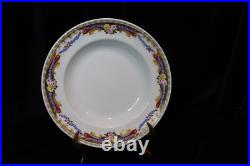 Rare Lg Porcelaine T Limoges Roses Swags Gold Scrolls 5 Rimmed Soup Bowl 9 Mint