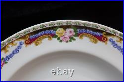 Rare Lg Porcelaine T Limoges Roses Swags Gold Scrolls 5 Rimmed Soup Bowl 9 Mint