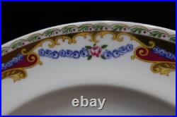 Rare Lg Porcelaine T Limoges Roses Swags Gold Scrolls 5 Rimmed Soup Bowl 9 Mint
