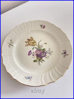 Rare! Royal Copenhagen Denmark Floral Salad/Luncheon Plates Gold Trim Set of 10 Rare! Royal Copenhagen Denmark Floral Salad/Luncheon Plates Gold Trim Set of 10