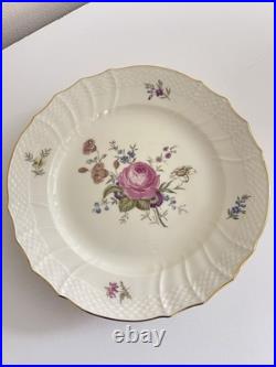 Rare! Royal Copenhagen Denmark Floral Salad/Luncheon Plates Gold Trim Set of 10 Rare! Royal Copenhagen Denmark Floral Salad/Luncheon Plates Gold Trim Set of 10