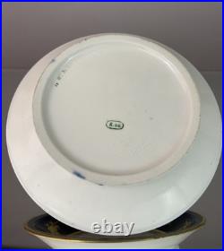 Rare Sevres 1848 Lapis Lazuli blue porcelain plate, signed by Moulder & Gilder