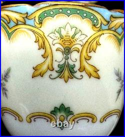 Rare Victorian Gold Floral 12 pc Demitasse Espresso Cup & Saucer Noritake Albany