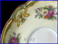 Rare Victorian Gold Floral 12 pc Demitasse Espresso Cup & Saucer Noritake Albany