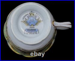 Rare Victorian Gold Floral 12 pc Demitasse Espresso Cup & Saucer Noritake Albany