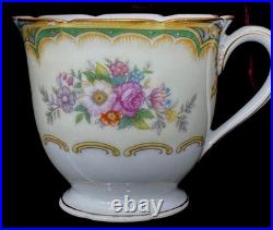 Rare Victorian Gold Floral 12 pc Demitasse Espresso Cup & Saucer Noritake Albany