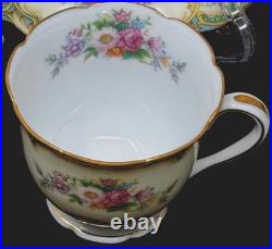 Rare Victorian Gold Floral 12 pc Demitasse Espresso Cup & Saucer Noritake Albany