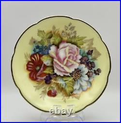Rare Vintage Royal Albert Style Bone China Floral Teacup & Saucer with Gold Trim