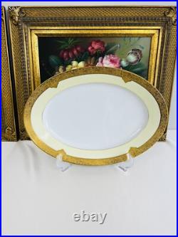 Rare Vnt Limoges France gold-encrusted China For 10 with Royal China gold stamp