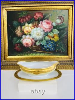 Rare Vnt Limoges France gold-encrusted China For 10 with Royal China gold stamp