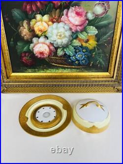 Rare Vnt Limoges France gold-encrusted China For 10 with Royal China gold stamp