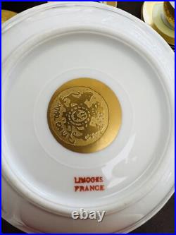 Rare Vnt Limoges France gold-encrusted China For 10 with Royal China gold stamp