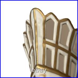 Regency Gold Gilded Reticulated Compote Made In Spain Oval Porcelain China