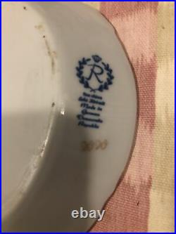 Reichenbach China Echt Kobalt Cobalt Blue Gold Gilt Porcelain Oval Tray Signed