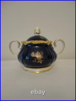Reichenbach Cobalt Gold Fine China Porcelain Espresso /tea Cup Set Of 6 New