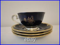 Reichenbach Cobalt Gold Fine China Porcelain Espresso /tea Cup Set Of 6 New