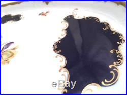 Reichenbach Echt Cobalt Blue&Gold Porcelain Dresser Tray Fine China GDR Germany