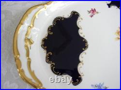 Reichenbach Germany Fine China Cobalt Gold Sandwich Platter Serving Tray 15