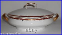 Richard Kampf Porcelain China Austria Red WithGold Casserole Mint